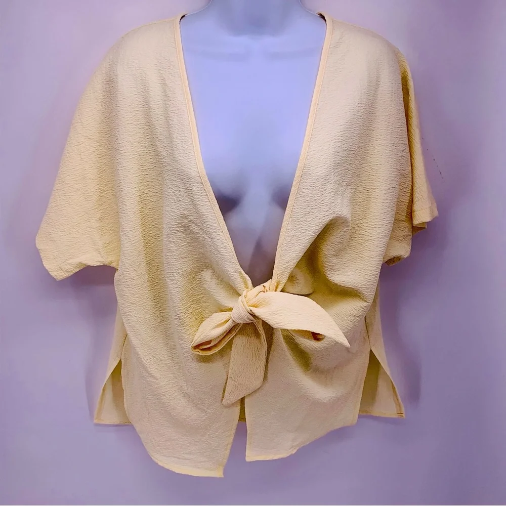 4TH & RECKLESS Breeze Oversized Tie Front Beach Set Womens Size S/M - Picture 4 of 10